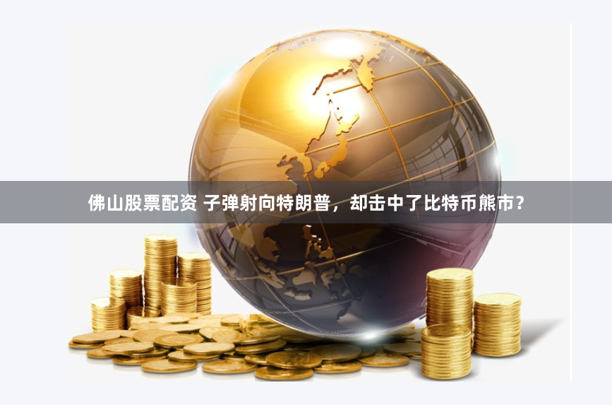 佛山股票配资 子弹射向特朗普，却击中了比特币熊市？